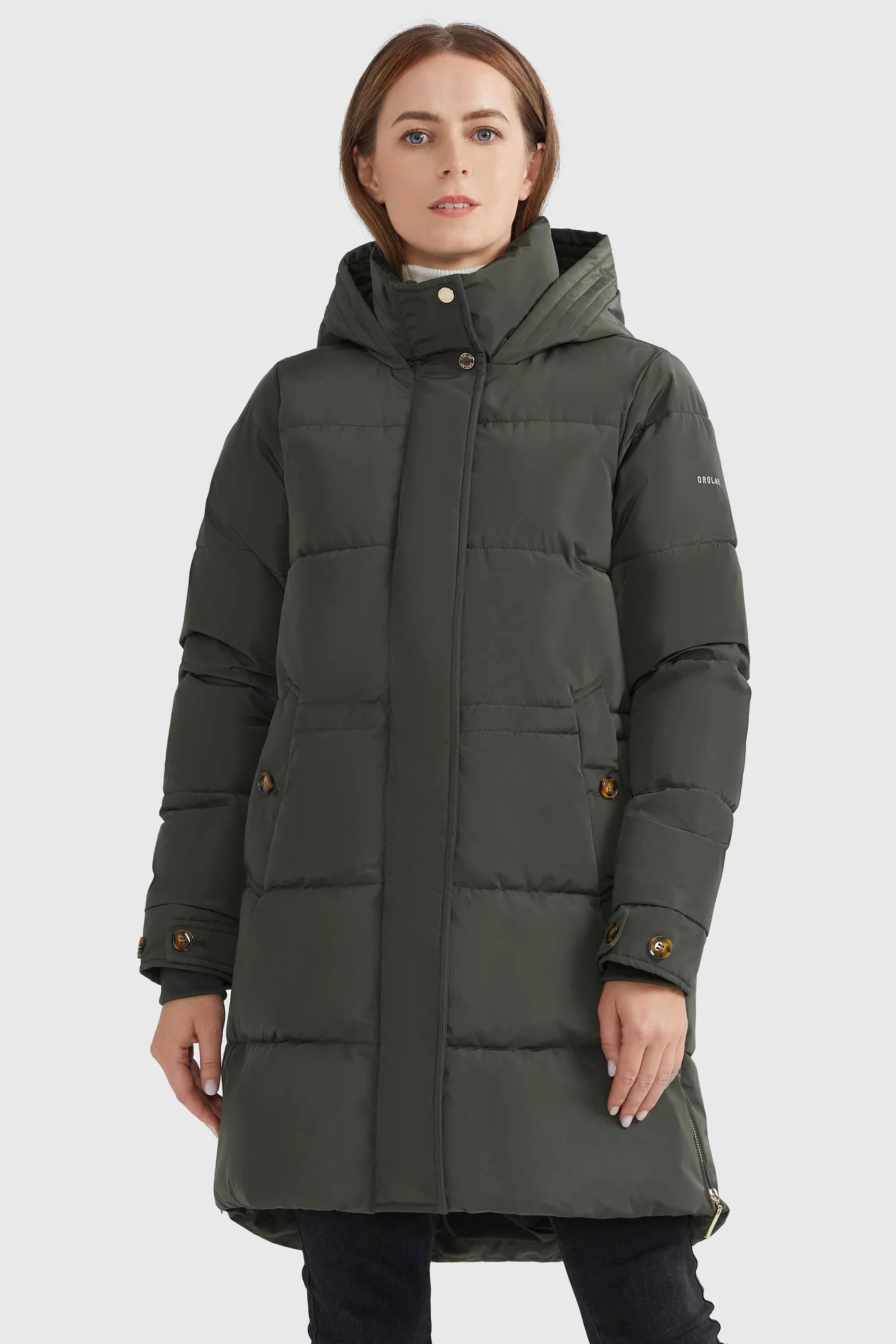 Durable Color Retention Zipper Winter Thickened Puffer Coat