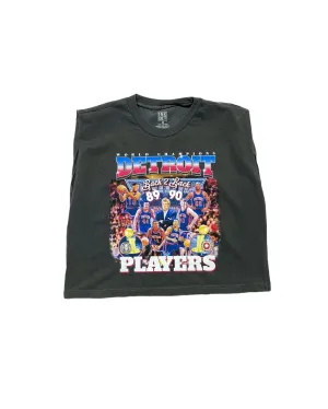 Durable Material Ink Detroit - Back 2 Back Women's Heavyweight Muscle T-Shirt - Black