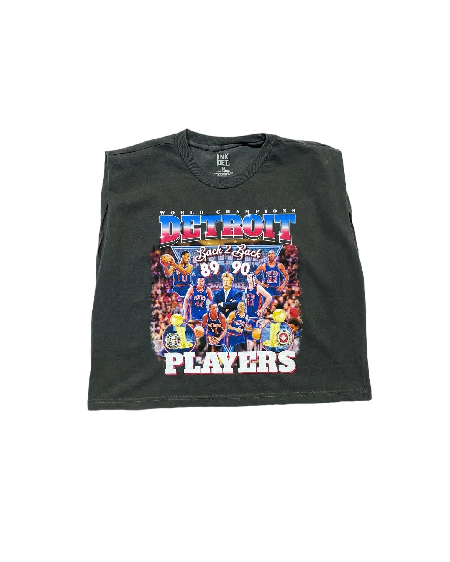 Ink Detroit - Back 2 Back Women's Heavyweight Muscle T-Shirt - Black All-Day Comfort Wear