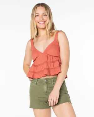 Stretchable Fabric high - pressure resistance test passed Layla Tank Top - Aragon