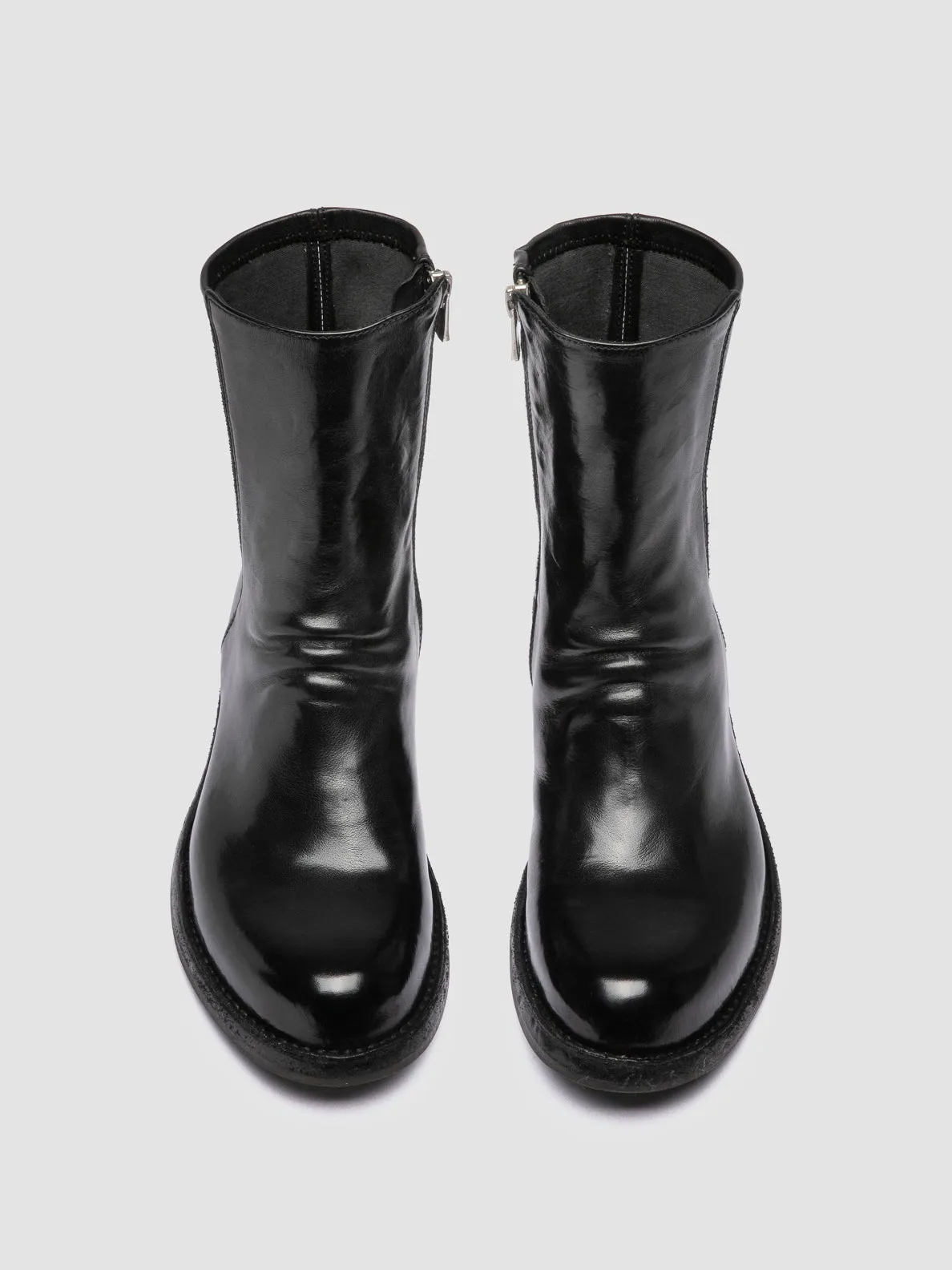 LEGRAND 171 - Black Leather Zipped Boots insulated