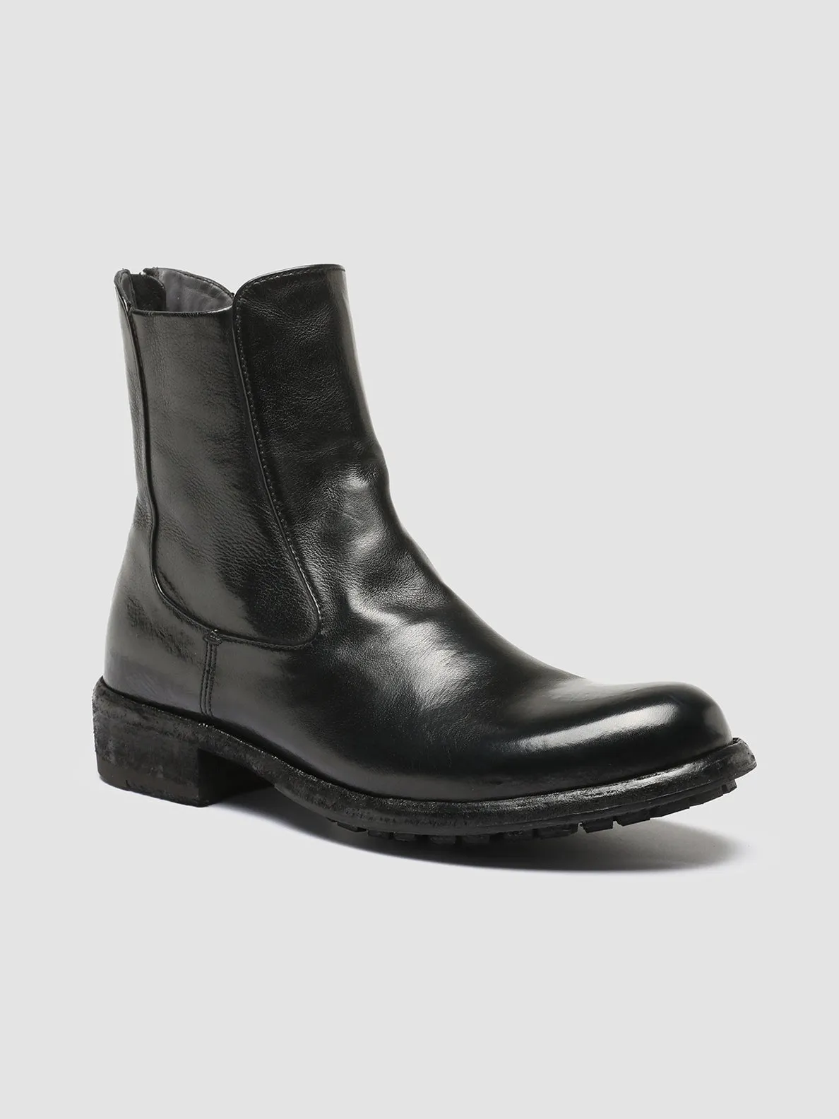 Trail Comfort LEGRAND 229 - Black Leather Zip Boots