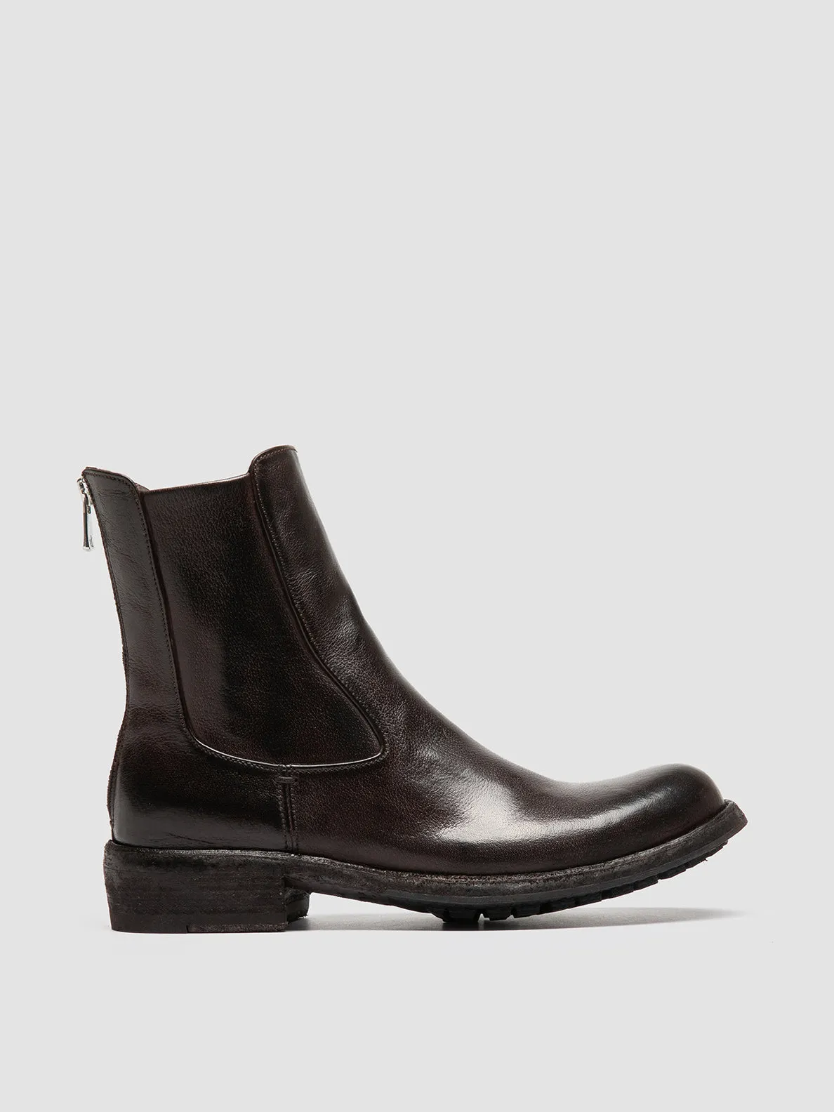 LEGRAND 229 - Brown Leather Zip Boots Western Style