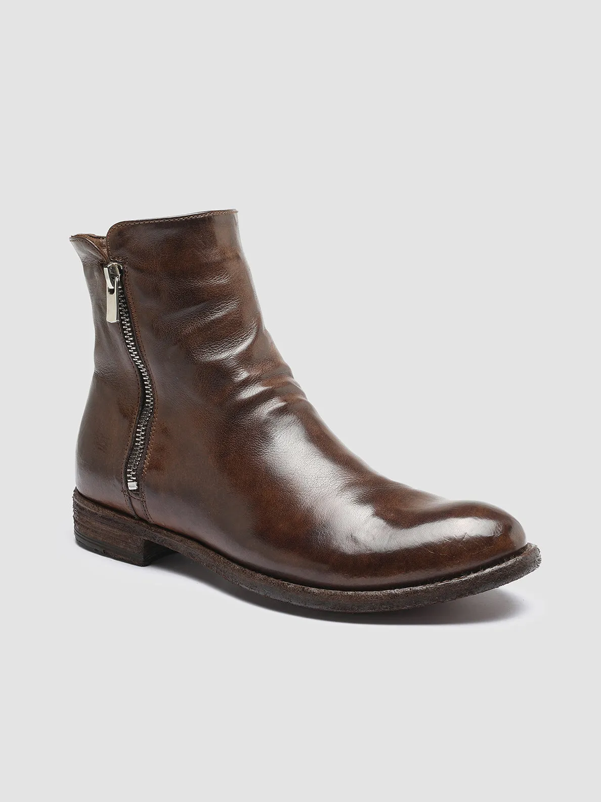 Shock   Absorbing Cushioned Step Cold Climate LEXIKON 097 - Brown Leather Booties