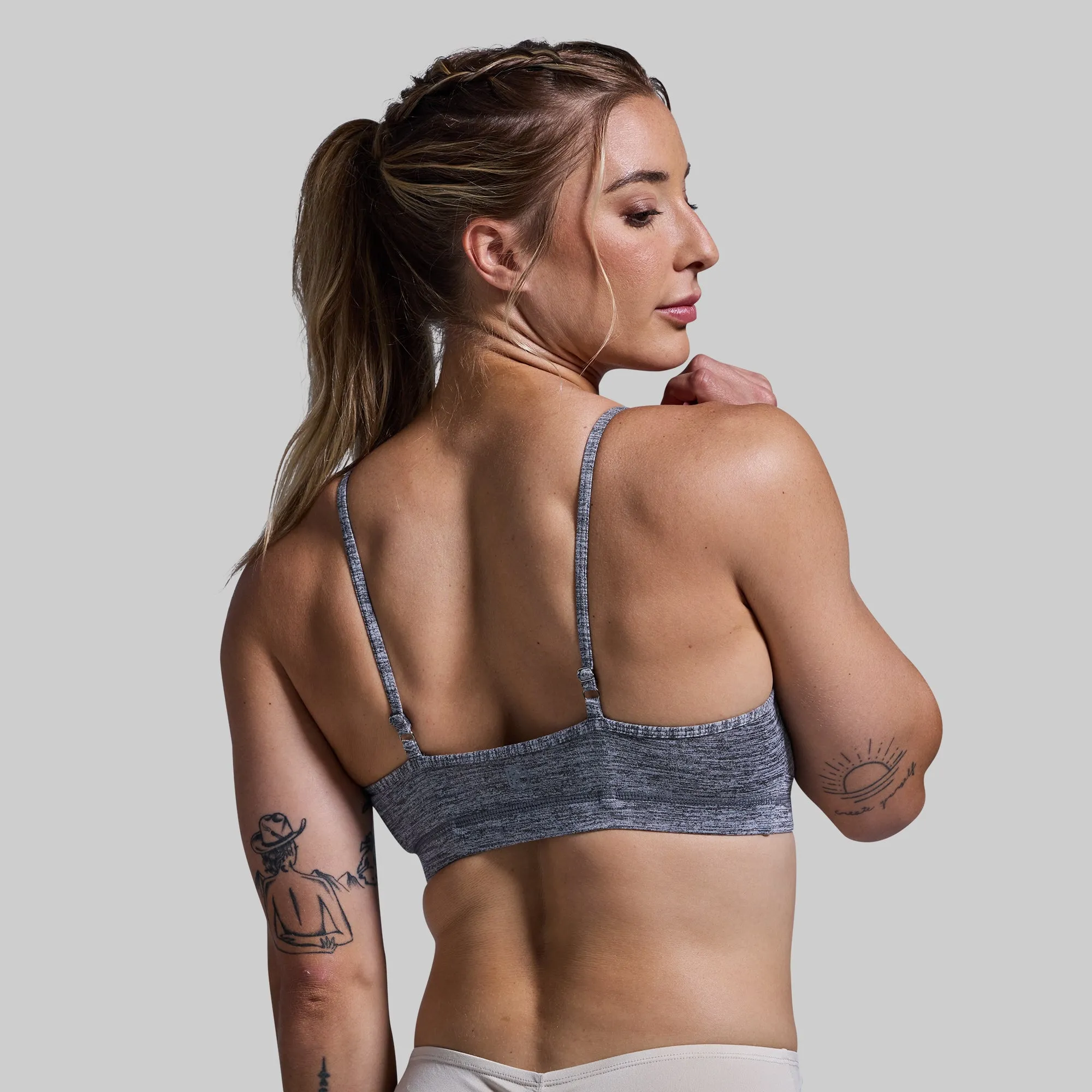 Wire Free Comfort Lightweight Structure Athleisure Bra (Heather Grey)