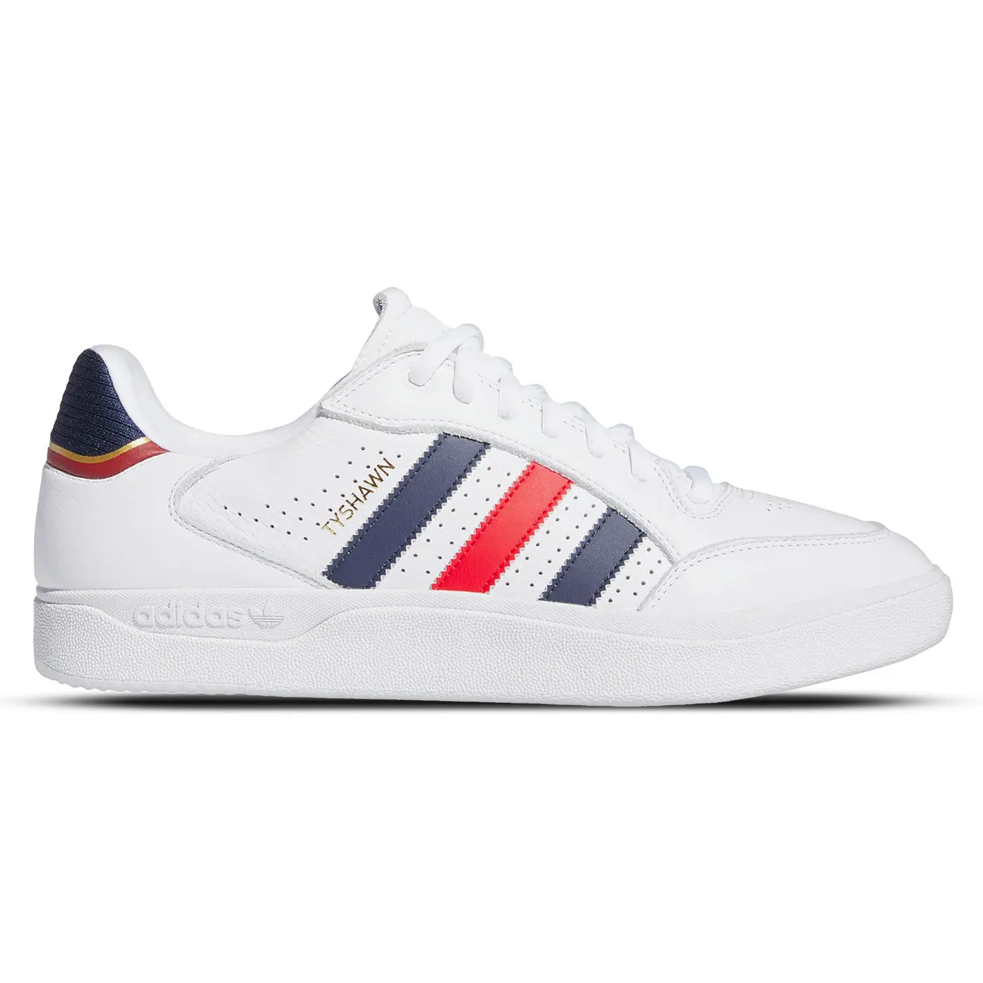 adidas Tyshawn Low White/Scarlet/Navy Foot Stability