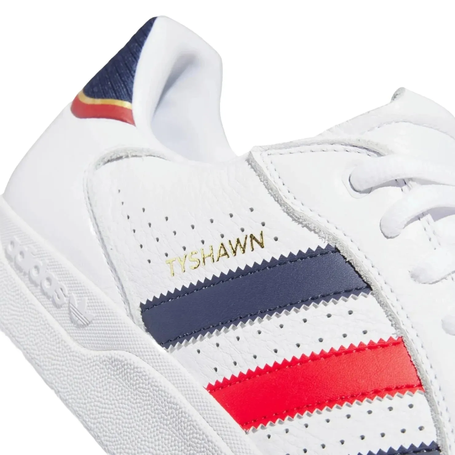 adidas Tyshawn Low White/Scarlet/Navy Comfortable elasticity