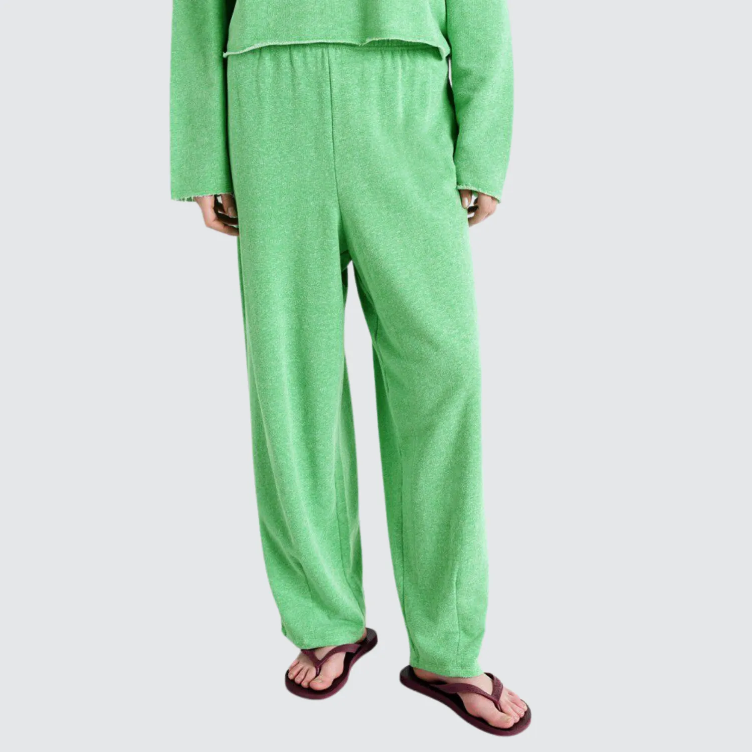 Ofybow Joggers (Melange Watercress) Structured fabric