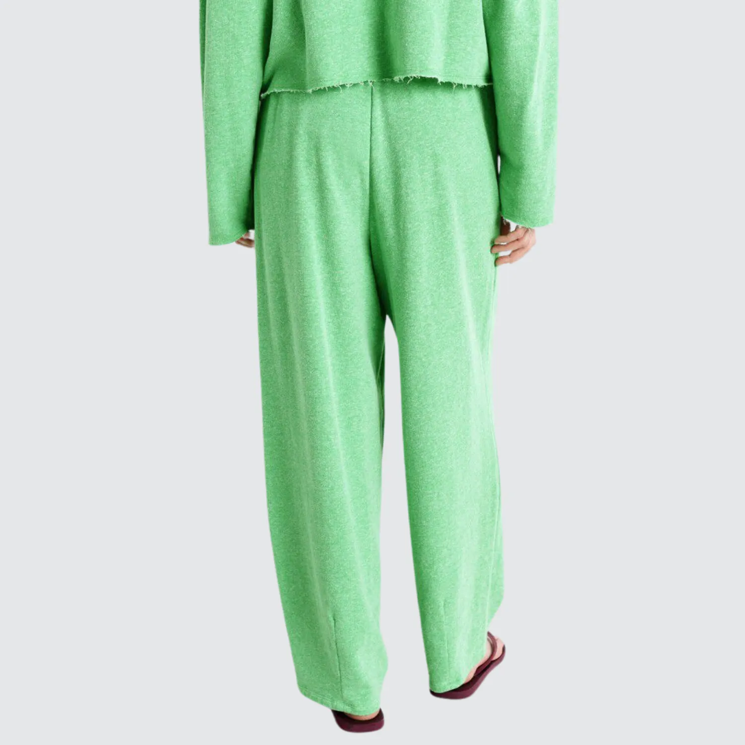 Active Comfort Fit Laser Cut Edges Ofybow Joggers (Melange Watercress)