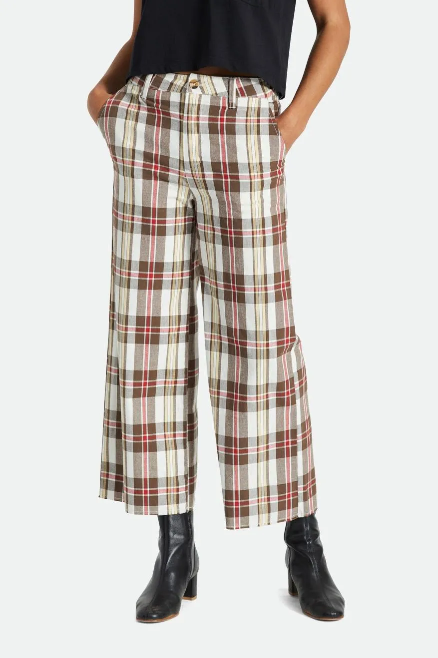 Tough Style Victory Wide Leg Pant - Off White/Dark Earth