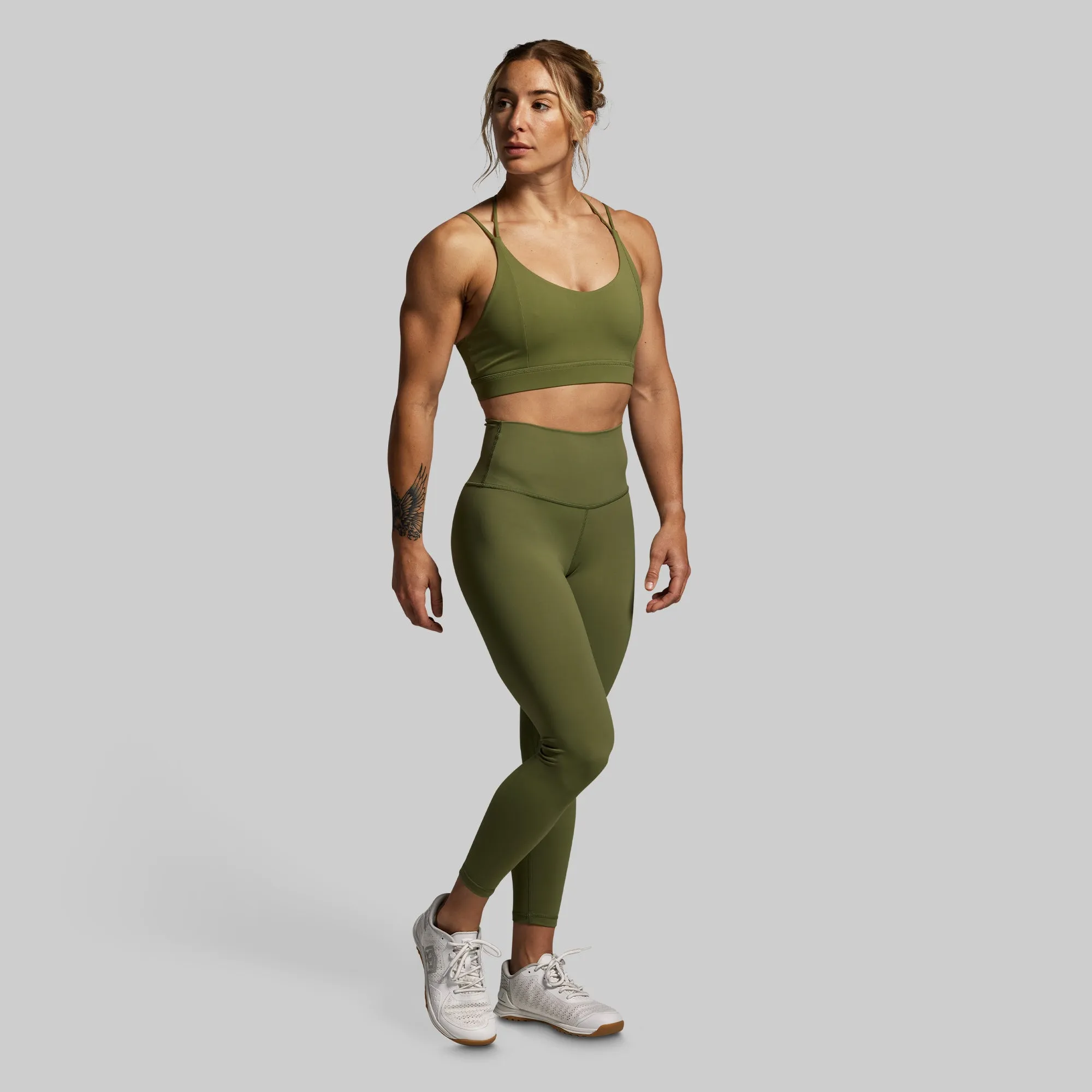 Warm-up Exhale Sports Bra (Army Green)