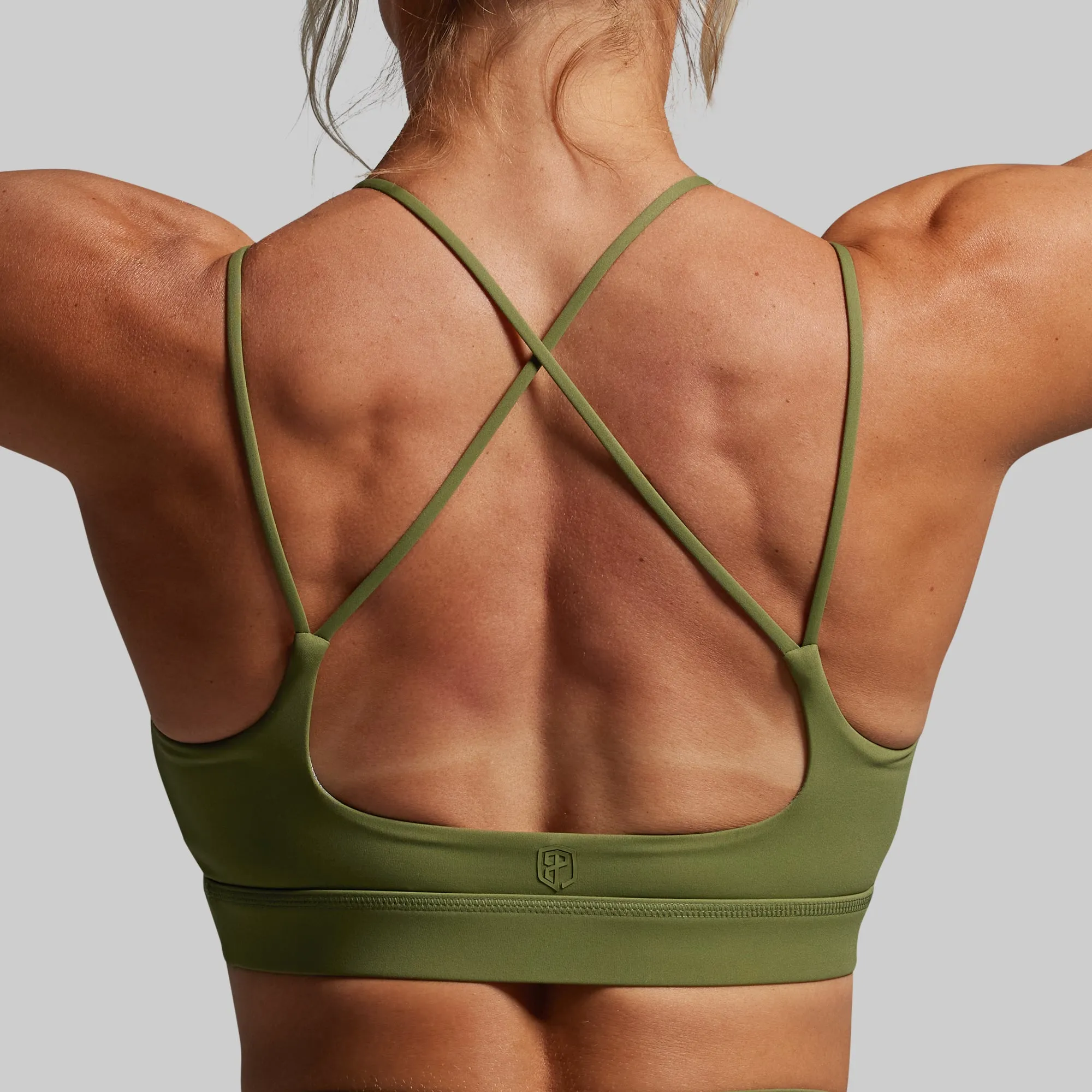Exhale Sports Bra (Army Green) Elastic Secure fit