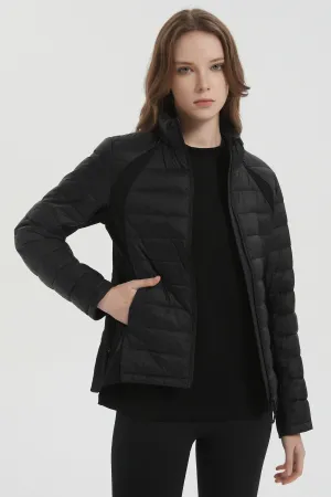 Designer Inspired NoiseReduciting Fabric Lightweight Insulated Quilted Puffer Coats Breathable