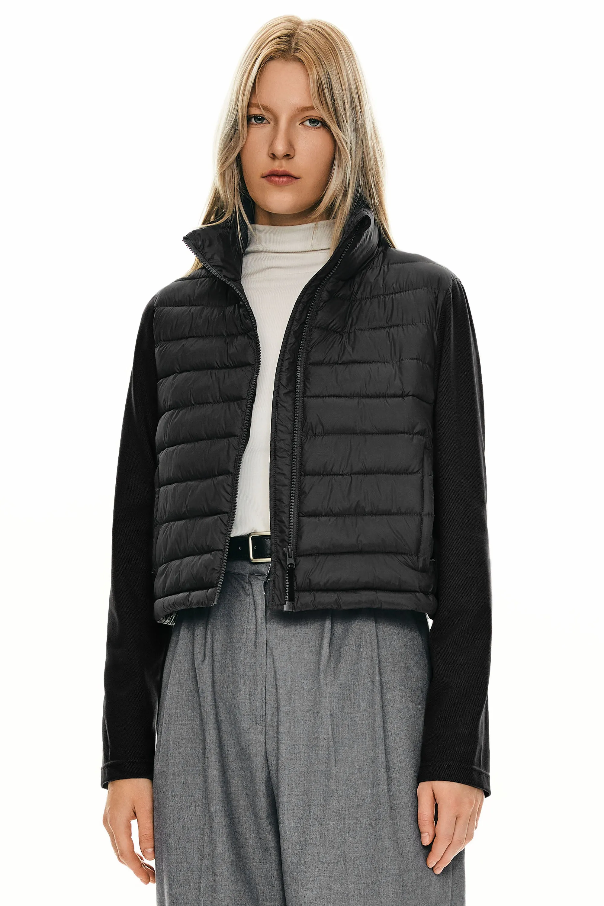 Practical Layer Lightweight Jacket Quilted Puffer Hybrid Breathable