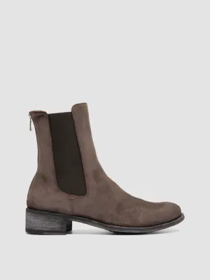 LISON 017 - Brown Suede Chelsea Boots Eco Material Trail Runner