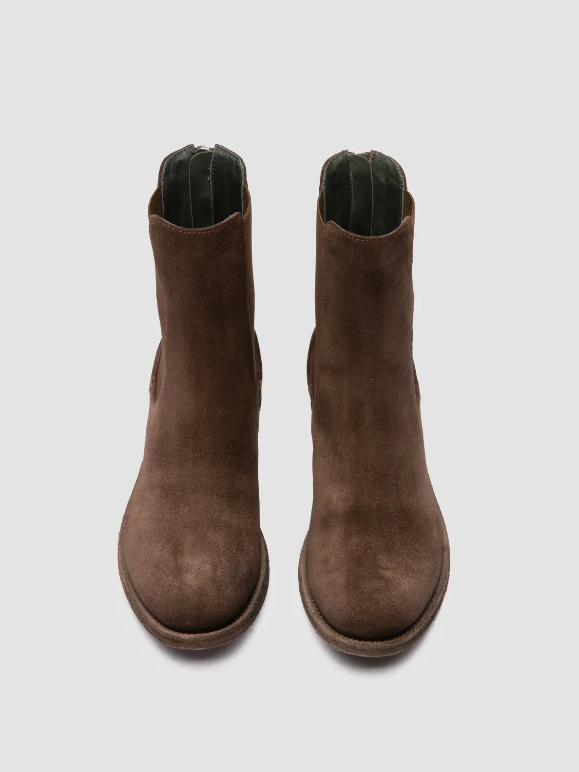 Heel Support Sport Inspired LISON 017 - Brown Suede Chelsea Boots