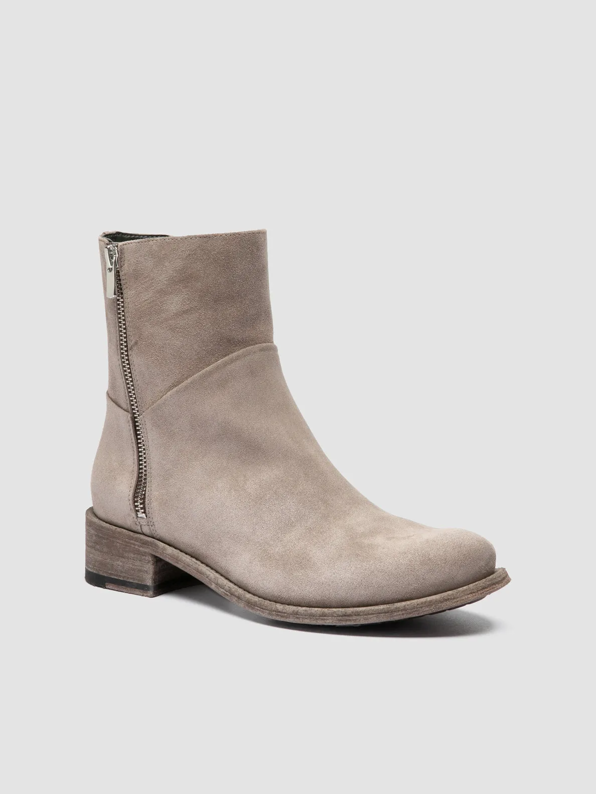 Supportive sole LISON 066 - Grey Suede Zipped Boots