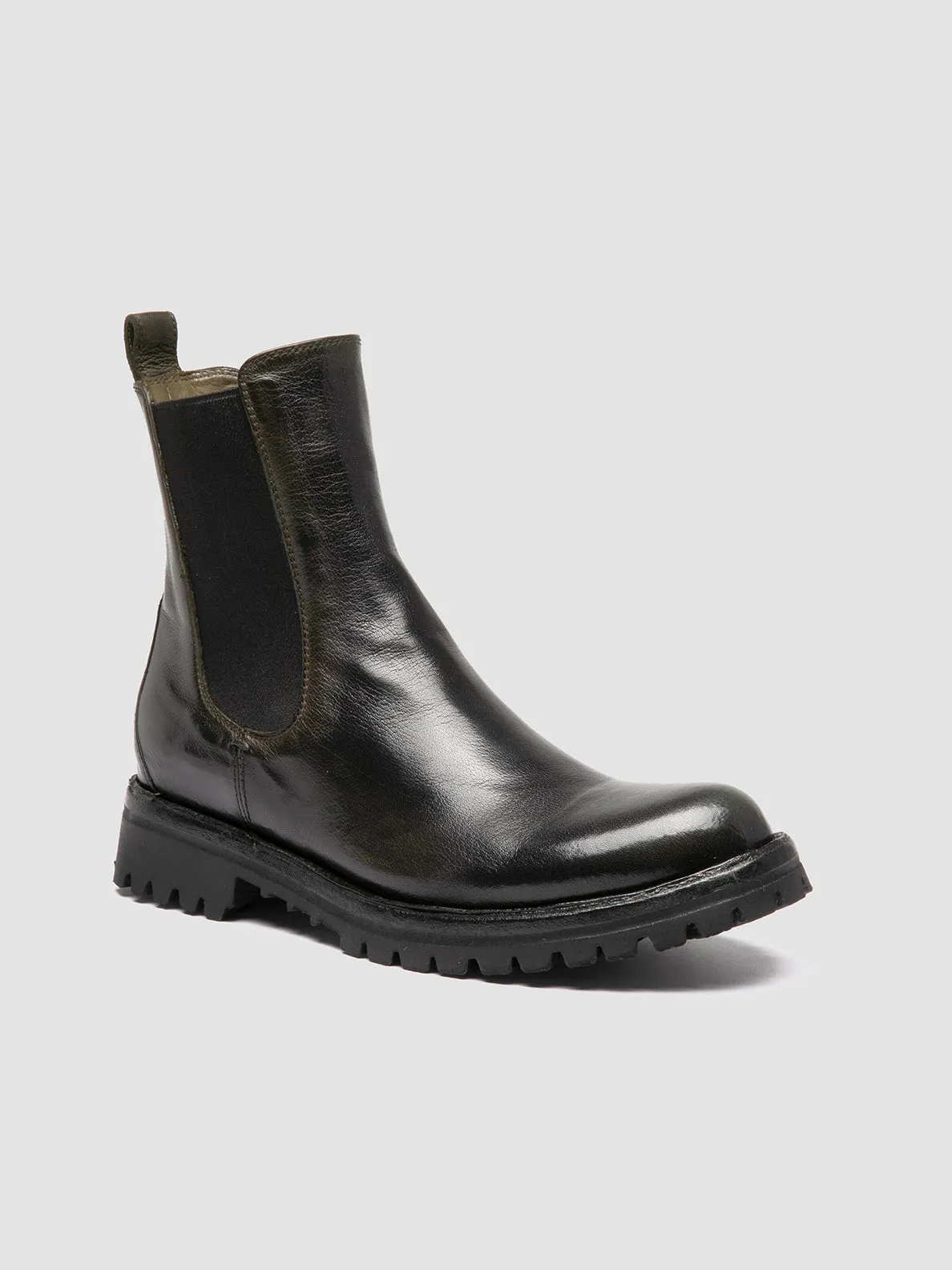 LORAINE 004 - Black Leather Chelsea Boots Durable Build