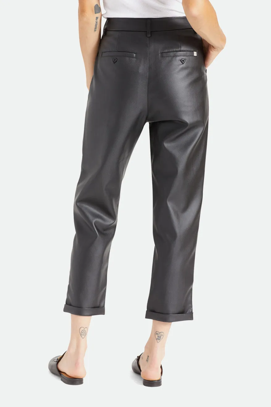 Sporty Layers Aberdeen Leather Trouser Pant - Black