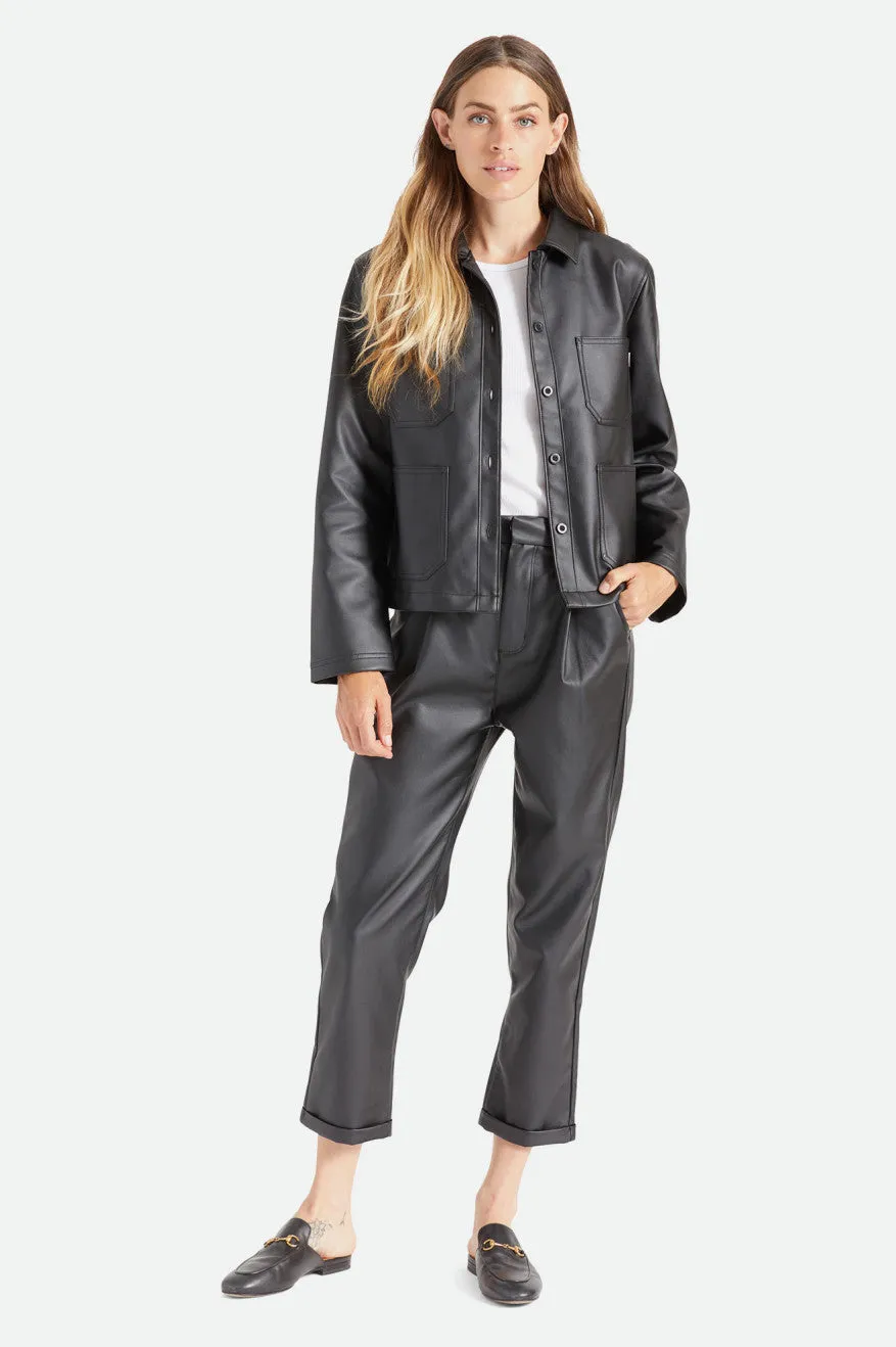 Stylish Appearance Aberdeen Leather Trouser Pant - Black