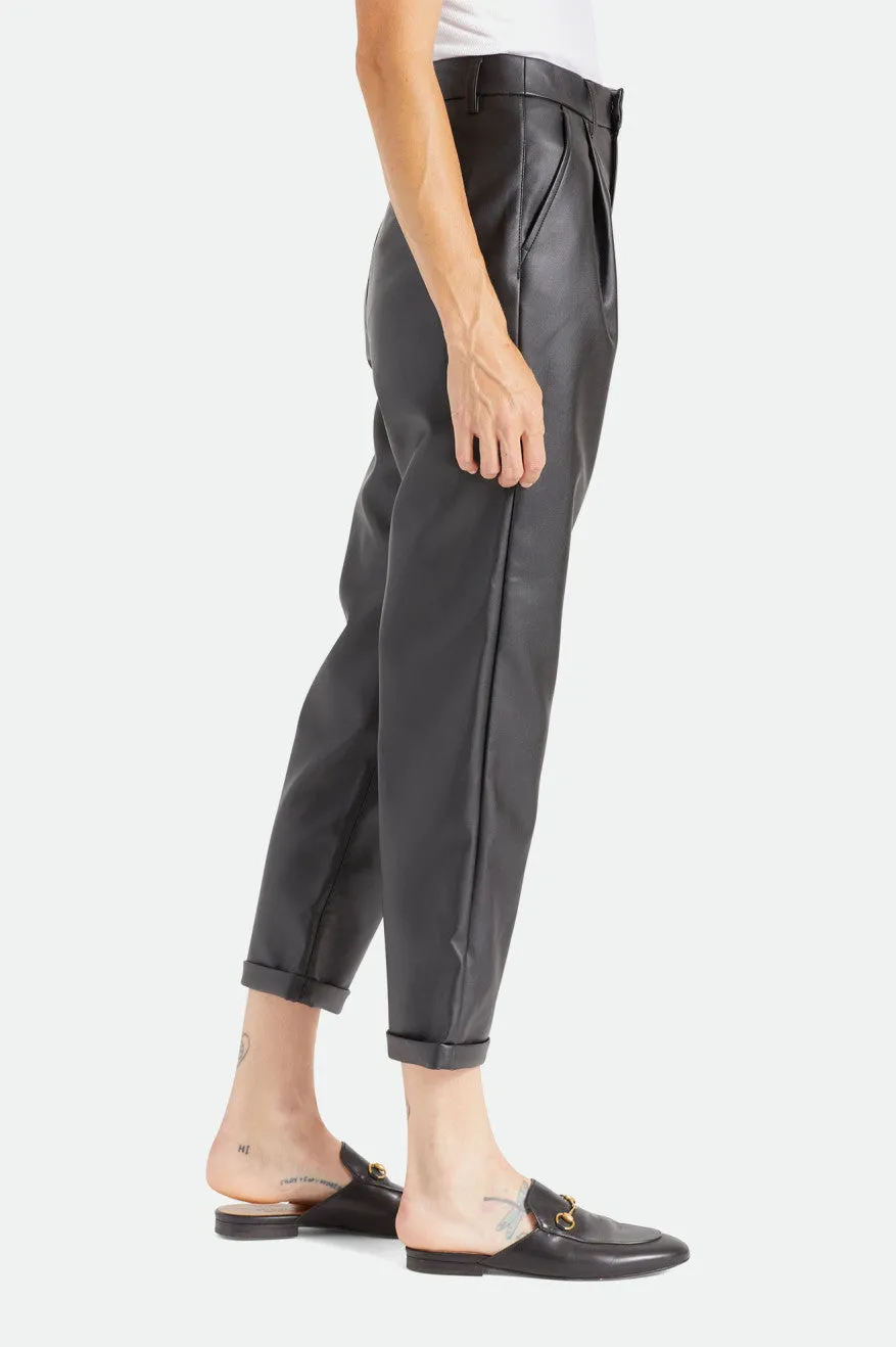 Aberdeen Leather Trouser Pant - Black Sleek and Soft