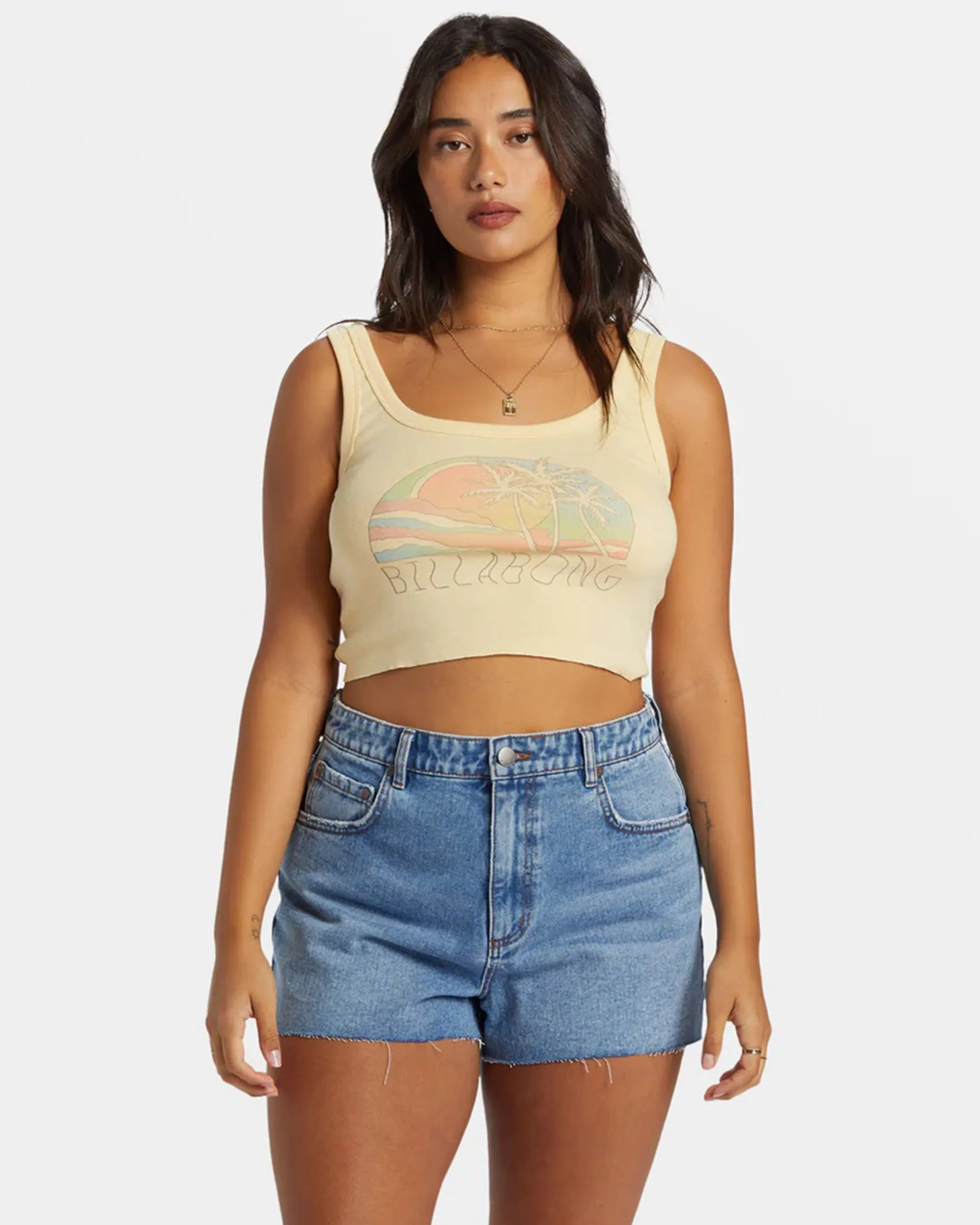 Escape To Nature Cropped Tank Top Service - oriented