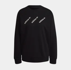 Logomania Crew Womens Crew (Black) AntiPillingTechnology Seamless Sleeve Construction