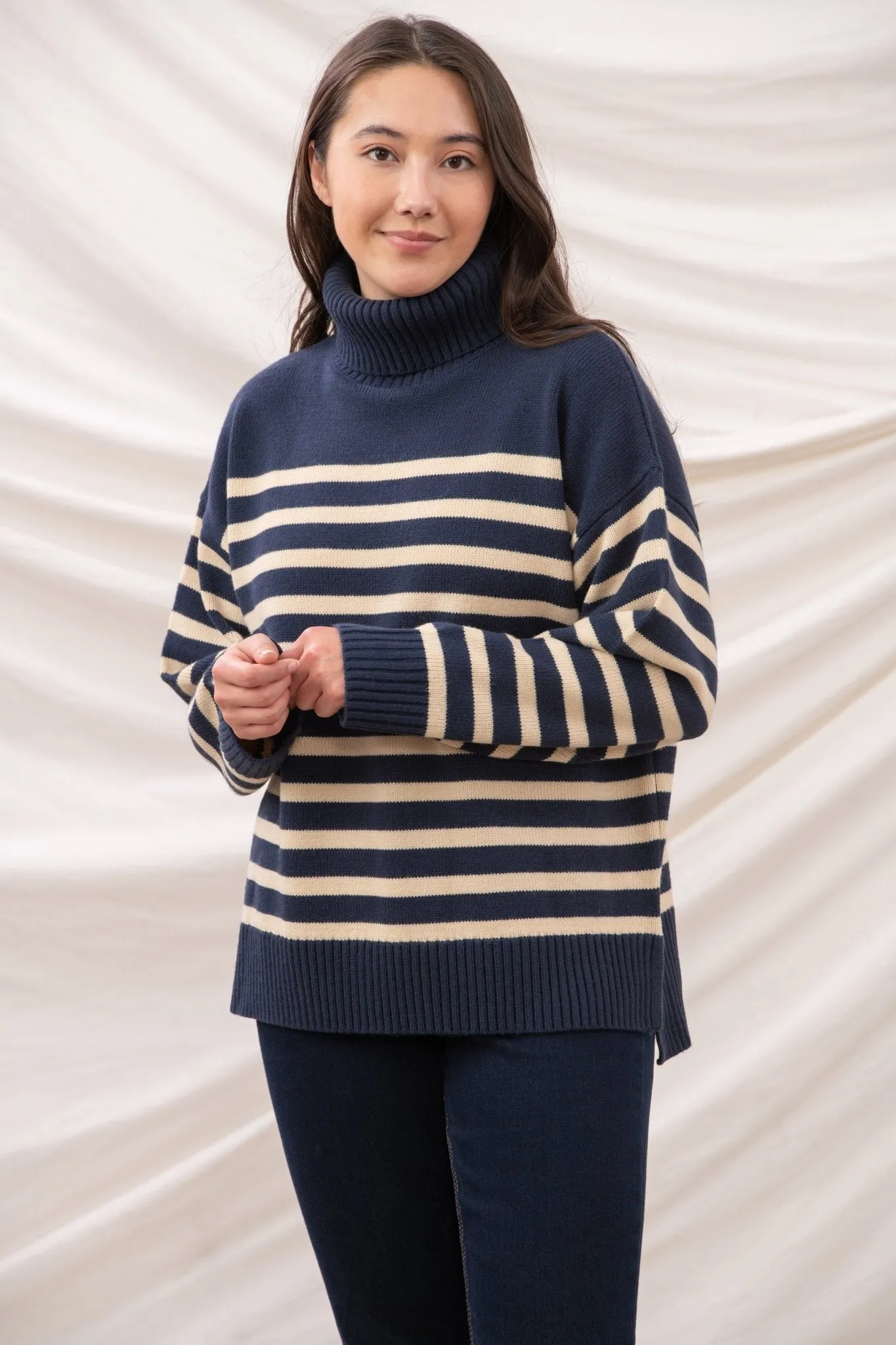 Comfy Mood All Season Wear Luisa Jumper - Navy Stripe