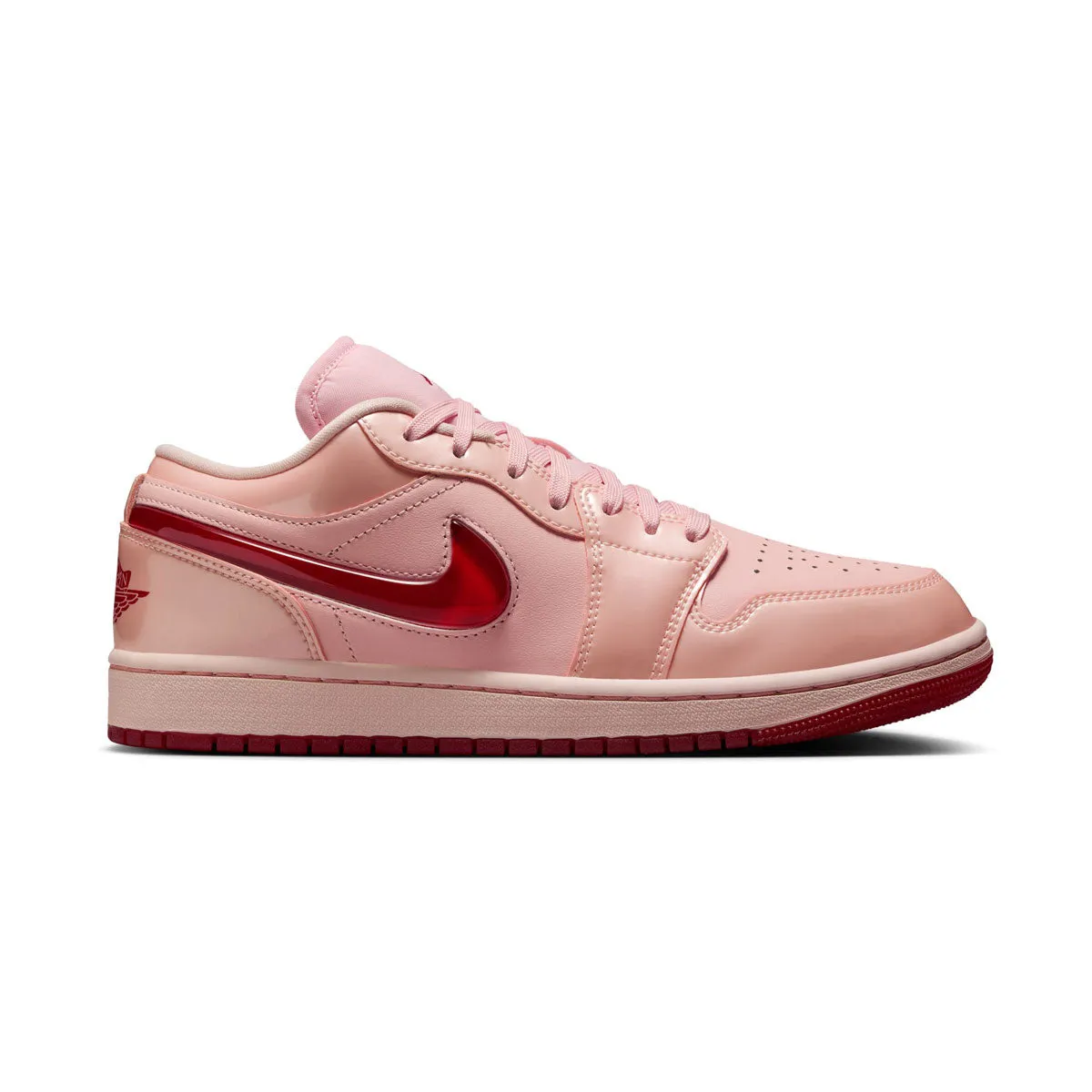 Air Jordan 1 Low SE 'Patent Valentine's Day' Women's Shoes Ergonomic Footbed Breathable