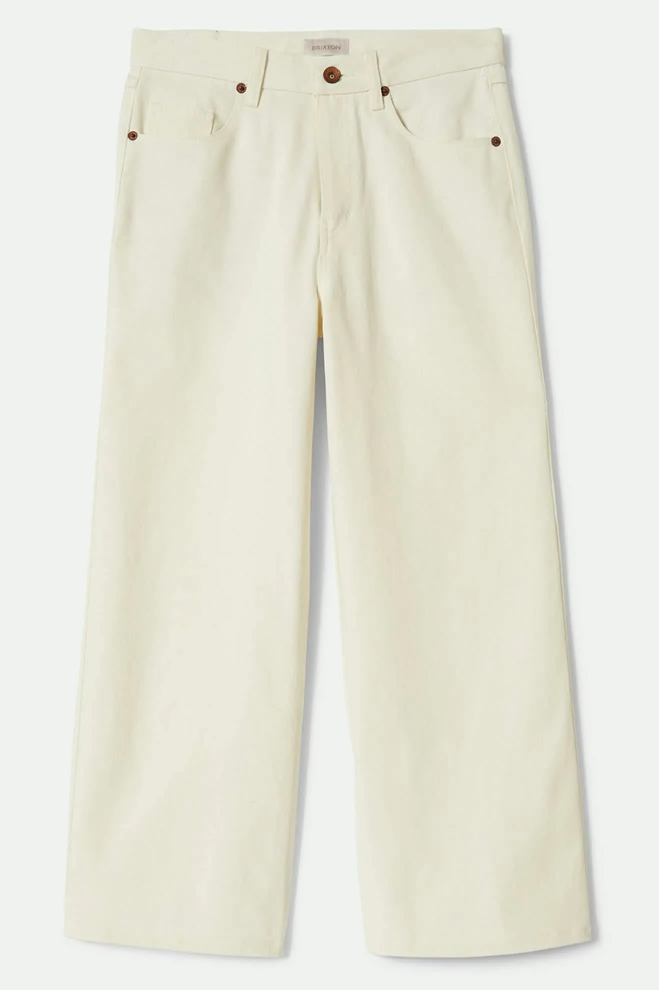 Water Repellent Coating Carbon Infused Fabric Margo Cropped 5-Pocket Pant - Off White
