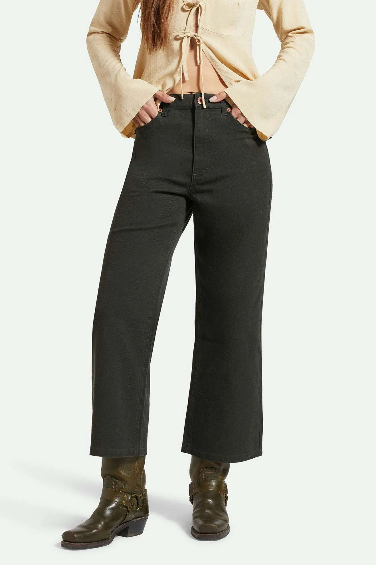 ReinforcedStitching Margo Cropped 5-Pocket Pant - Washed Black