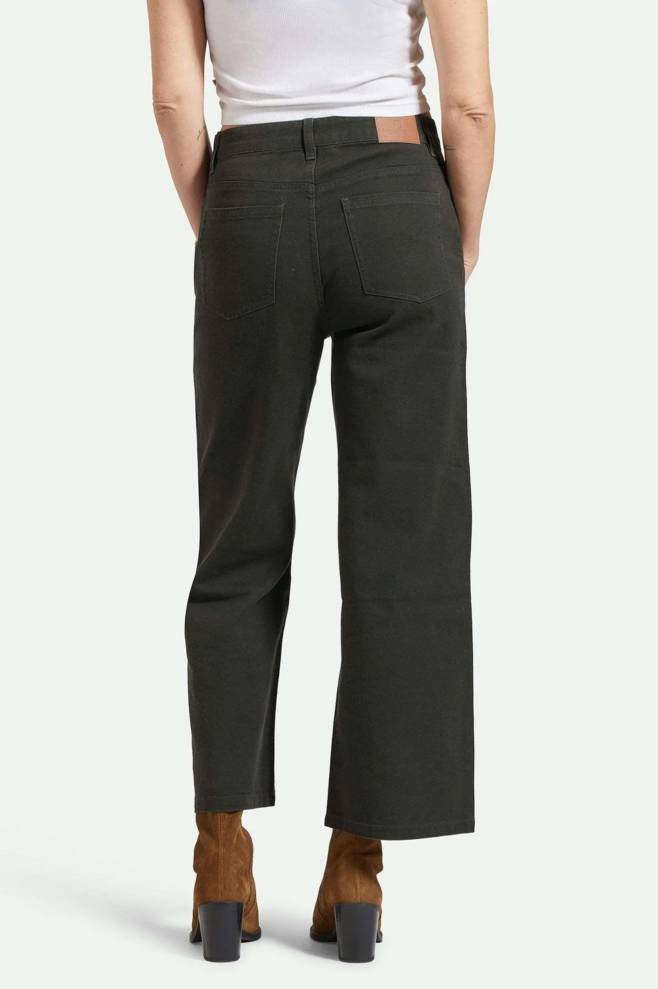 Margo Cropped 5-Pocket Pant - Washed Black BreathableMeshLining