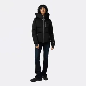 Adjustable Hood Feature Marilou Slim-Fit Classic Down Coat With Hood (Lapis)