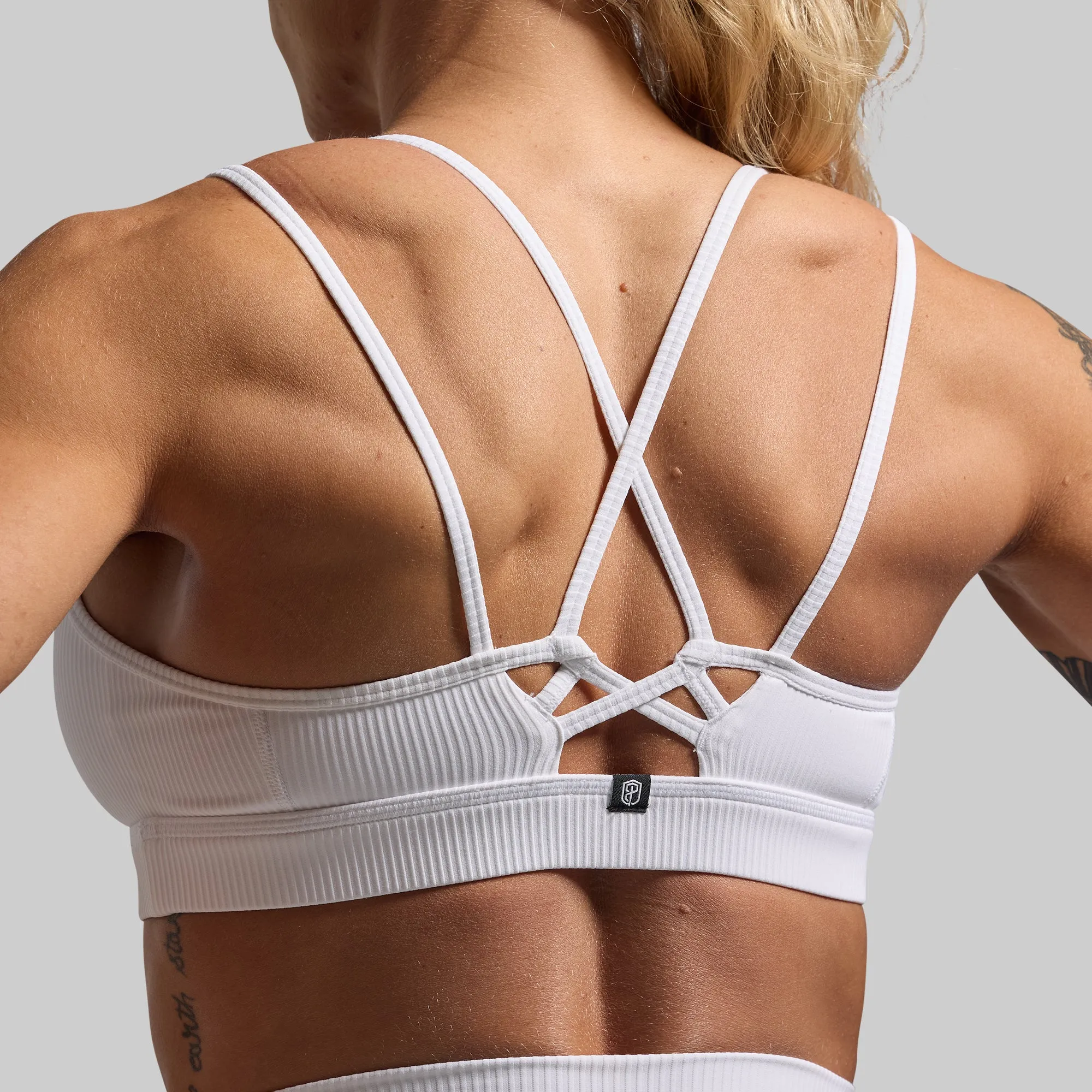 Lotus Sports Bra (White) Secure Band hikers