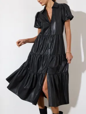 The Havana Vegan Leather Dress Comfy Detail Gloss Finish