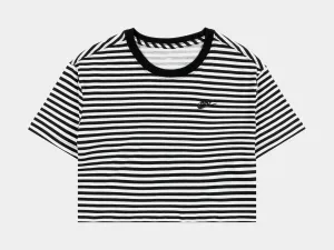 Summer Style NSW Essential Crop Womens Short Sleeve Shirt (Black/White)