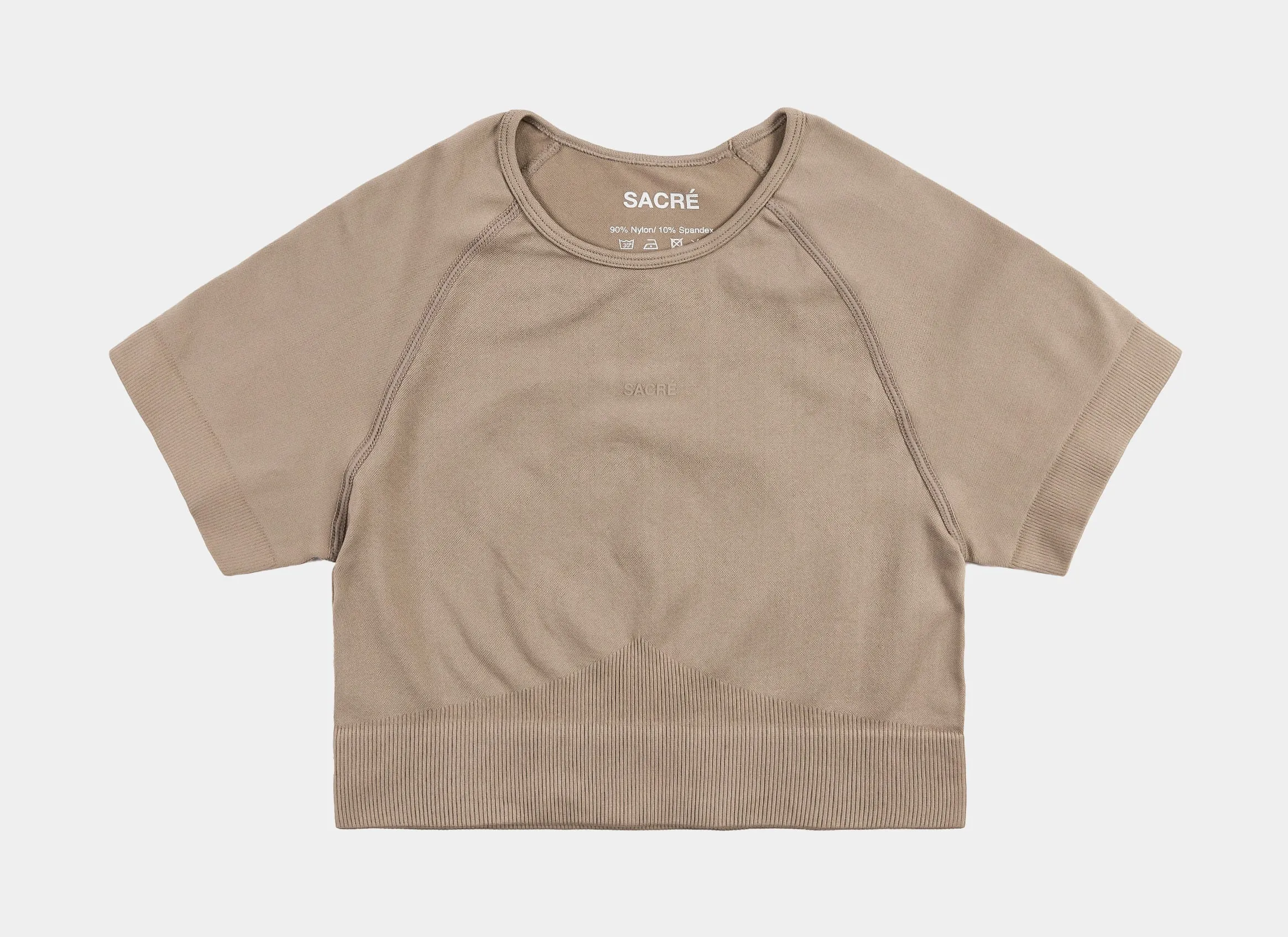 Stacia Rashguard Crop Womens Short Sleeve Shirt (Brown) athletic shoes