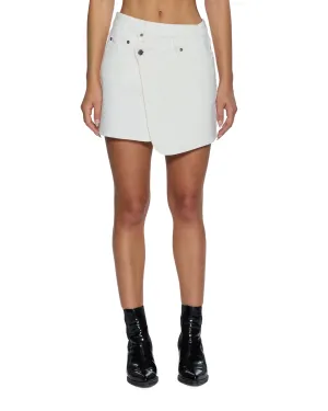 RAP SKIRT CURVE ECRU Floral Pattern