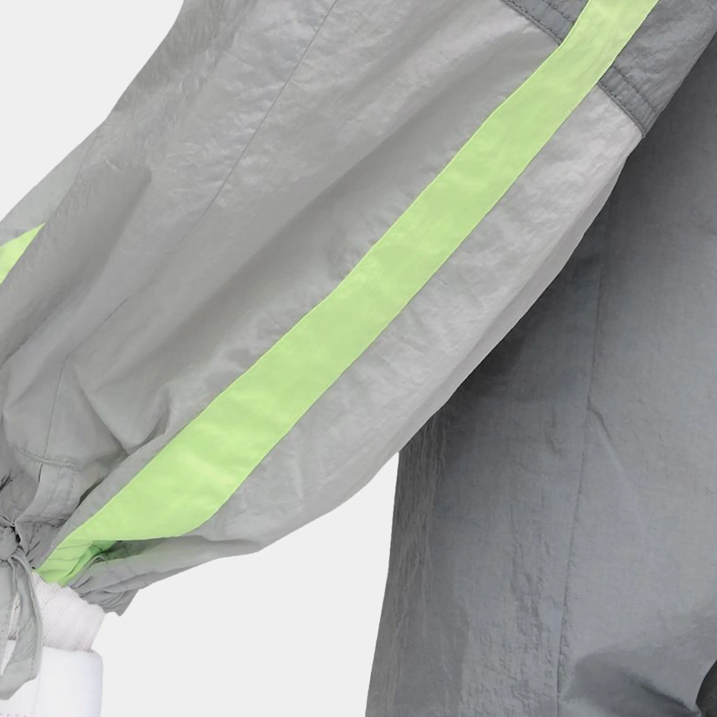 Mid Rise Loose Woven Open Hem Womens Pants (Smoke Grey/Light Smoke Grey/Light Liquid Lime/Light Smoke Grey) Comfy Look Tailored Silhouette