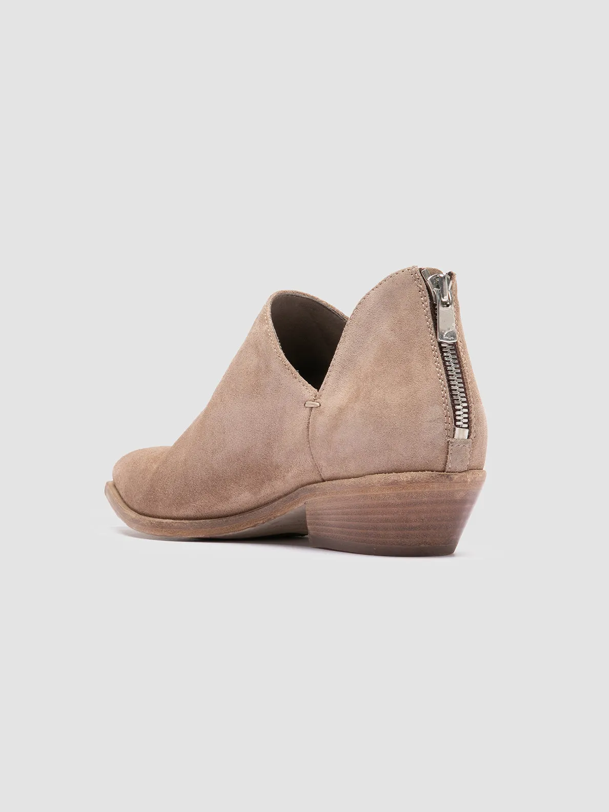 Low Profile Urban Commute Smart Style NOELIE DD 106 -Taupe Suede Zipped Boots