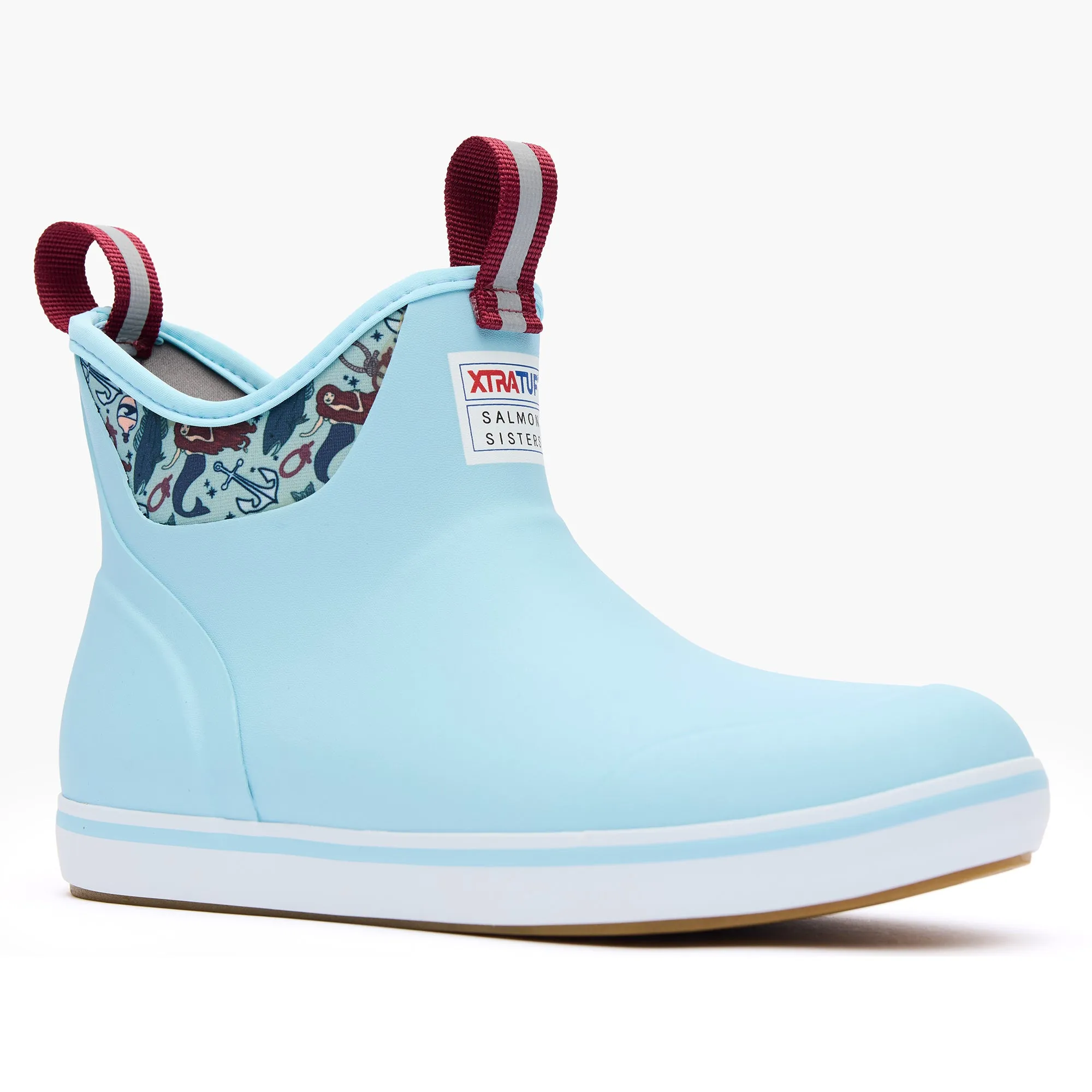 Women's Salmon Sisters 6 in Ankle Deck Boot Durable Shell Urban Commute