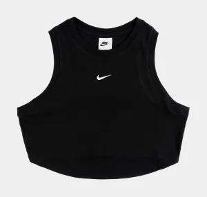 NonChafingEdges Sport Essentials Ribbed Womens Tank Top (Black/White)