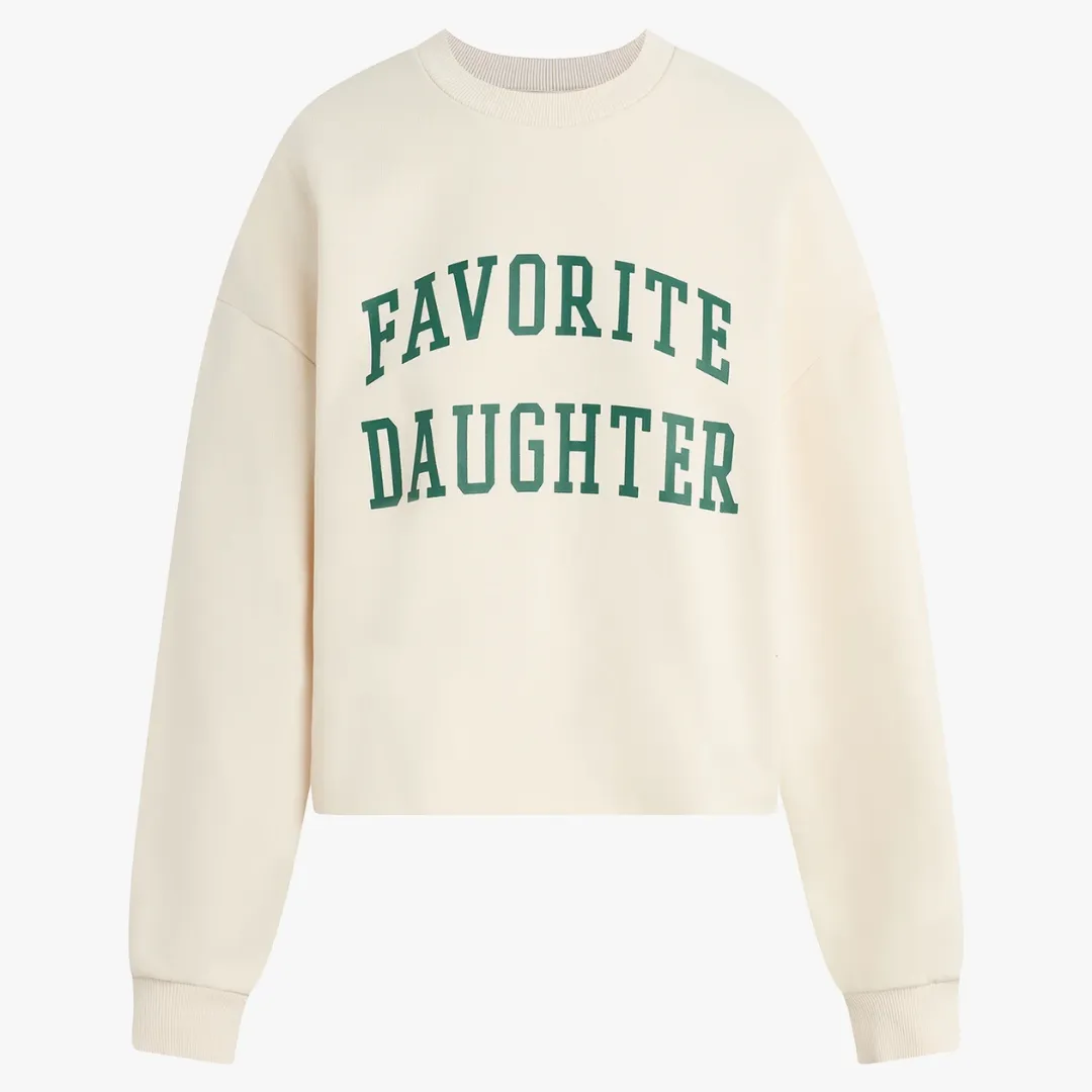 The Cropped Collegiate Sweatshirt Fashionable Vibes product family bonding