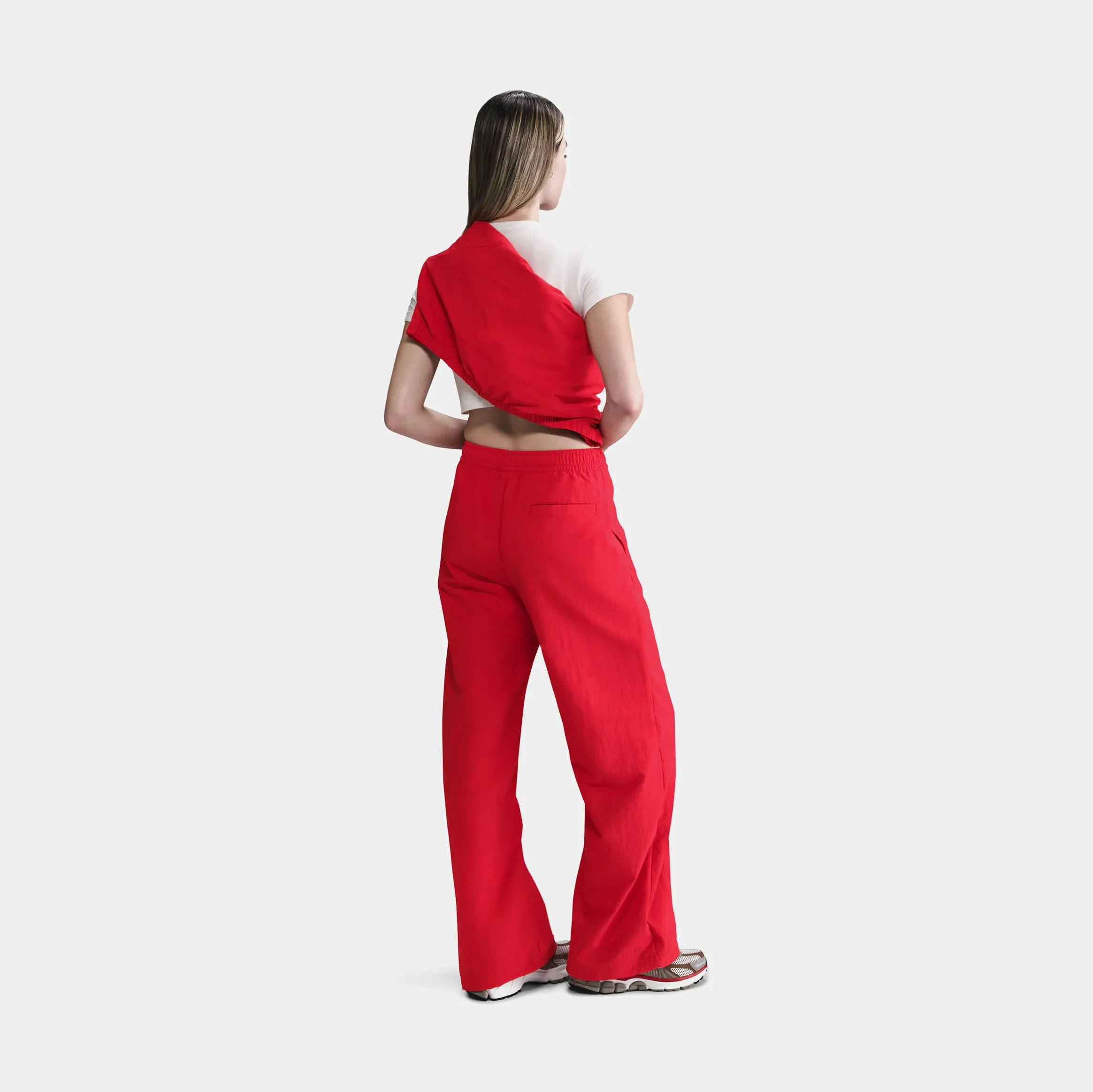 Belt loops NSW Everything Wovens Open Hem Womens Pants (University Red/White)