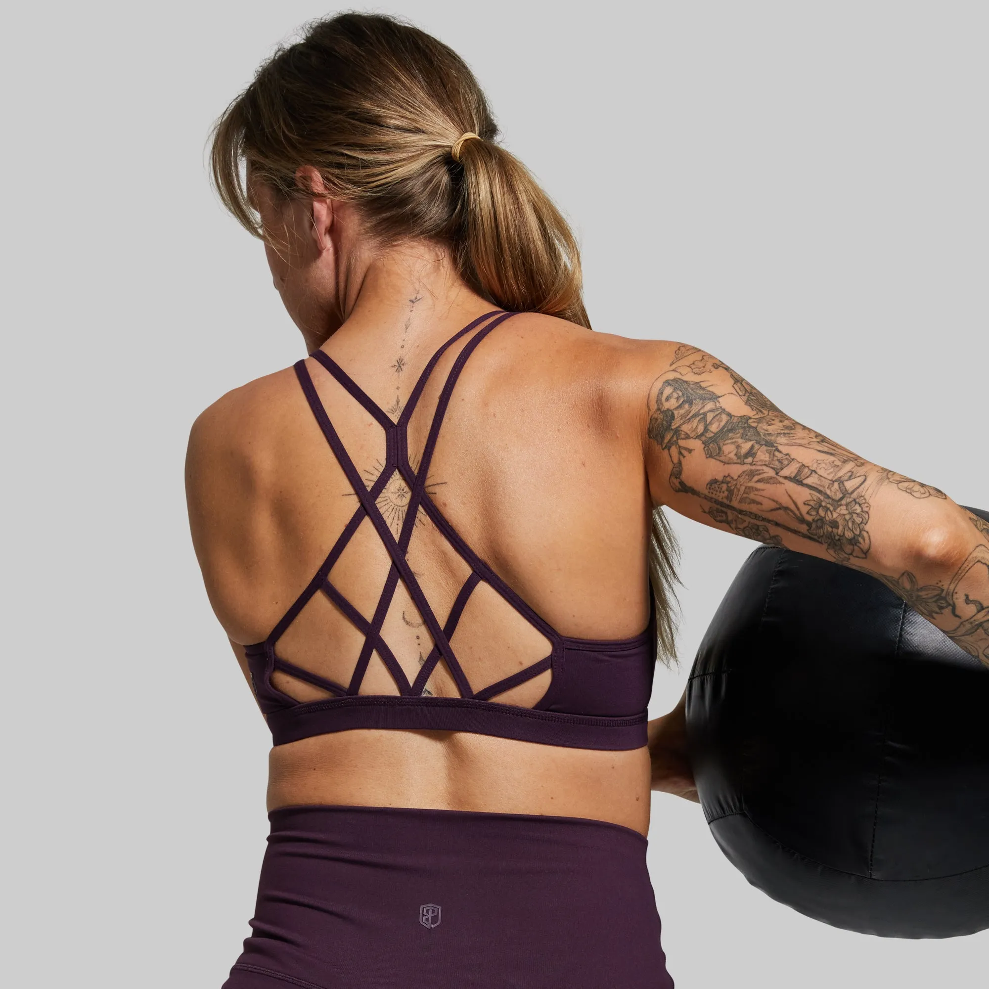 Supportive frame Yogis Warrior Original Sports Bra (Brand Strength-Plum)