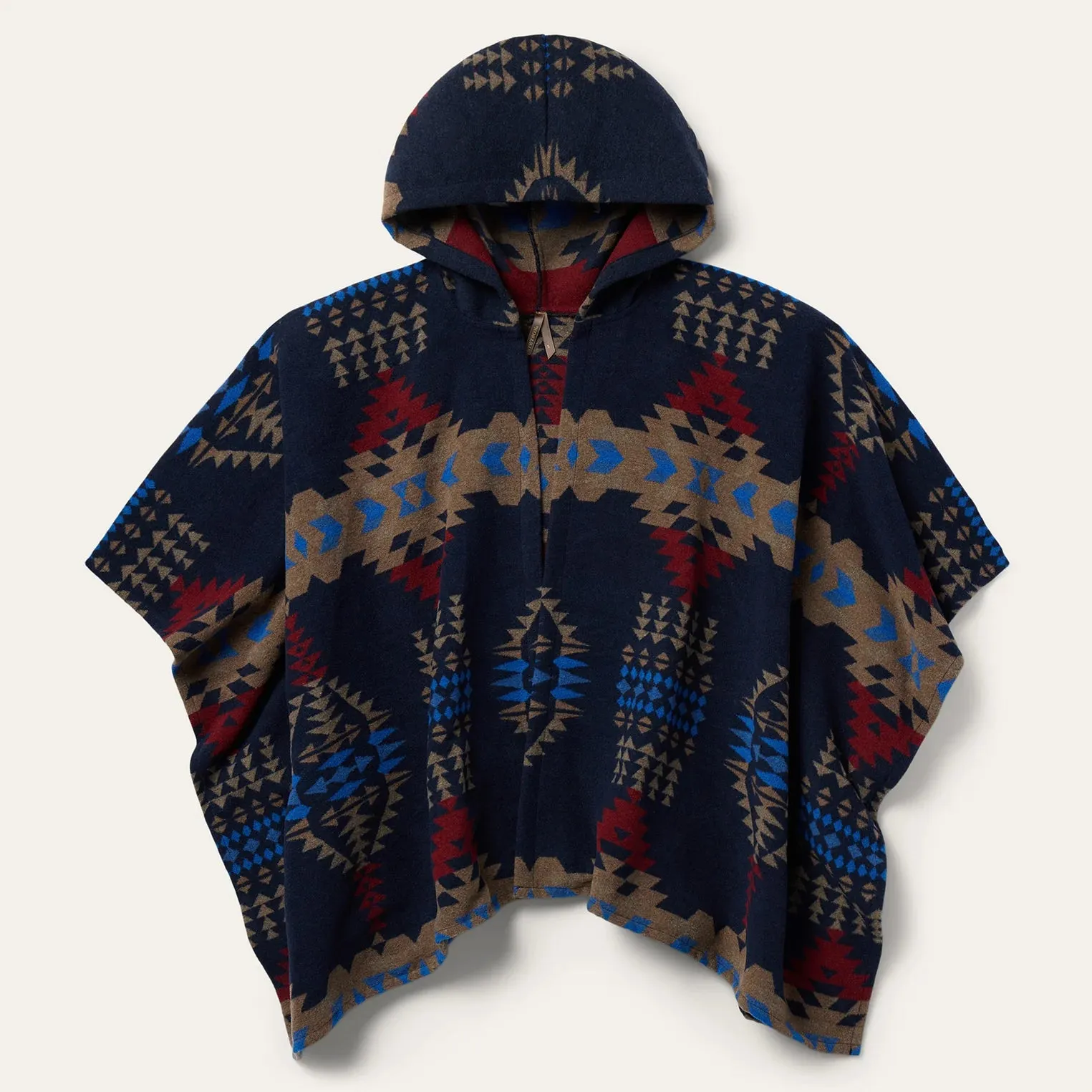 Stetson Women's Hooded Serape Blanket Wrap in Blue Unstructured Fit