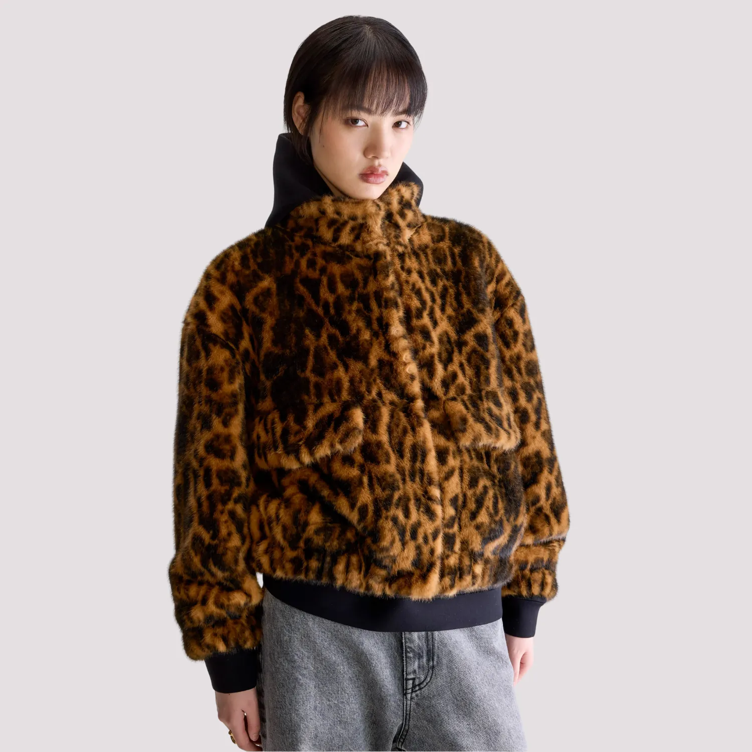 Windproof Hood Wind Resistant Lining Enora Cropped Jacket (Combo A)