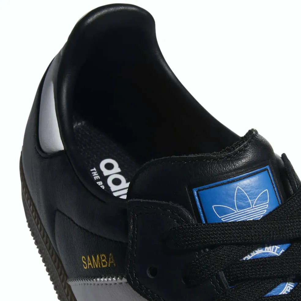 Wide fit Adidas Samba ADV Black/White/Gold