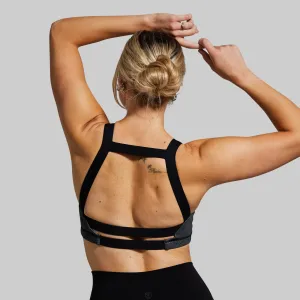 Moxie Original Sports Bra (Steel Smoke) Minimalist fitness clothing Secure Design