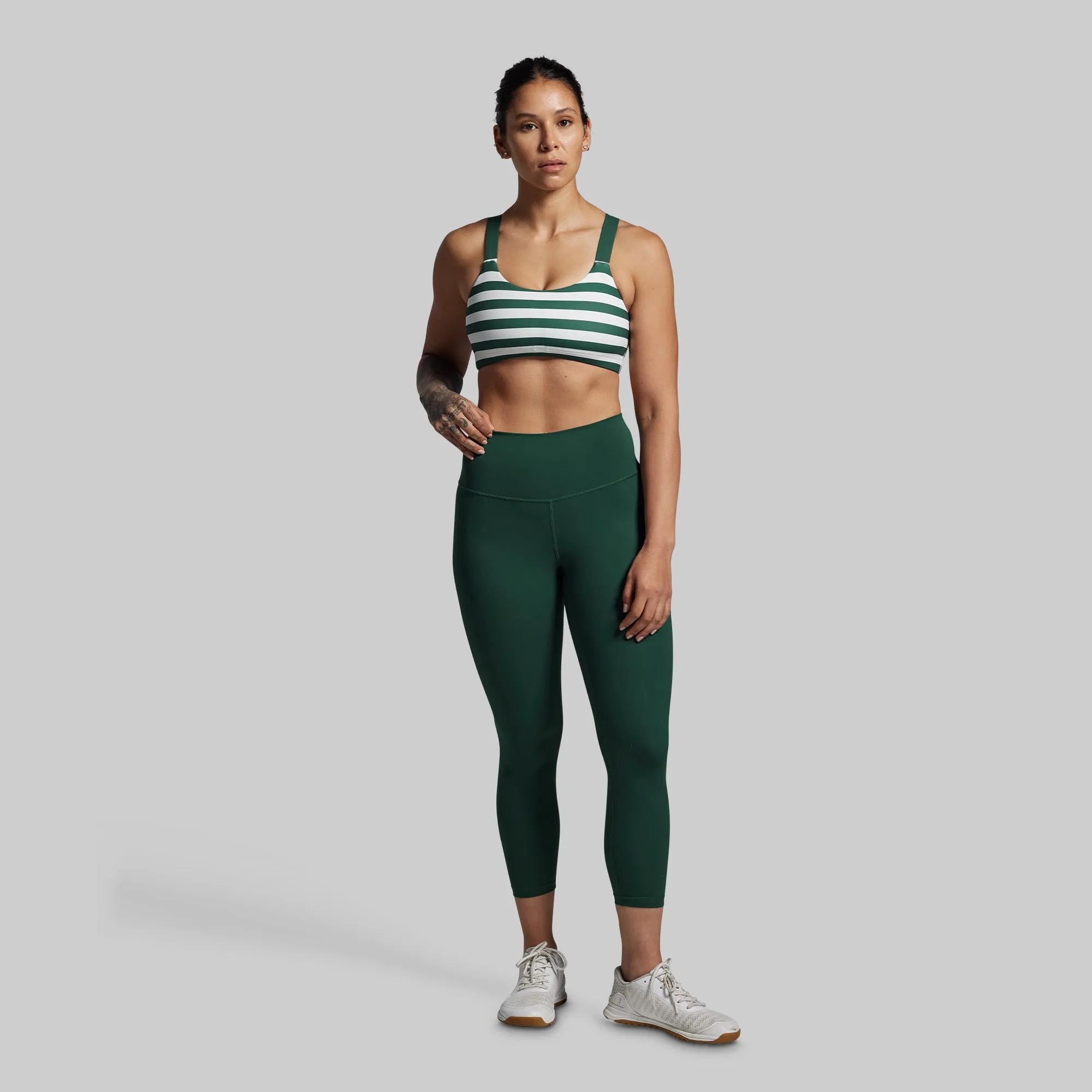 Moxie Sports Bra (Grove Stripe) Elastic cuffs